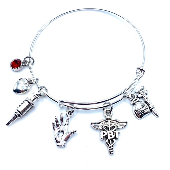 Phlebotomist Charm Bracelet PBT Phlebotomy Gift - Picture 4 of 6